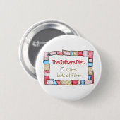 QUILTING-HUMOR RONDE BUTTON 5,7 CM (Voorkant /achterkant)