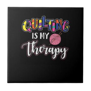 Quilting is mijn therapie Funny Quilting Lover G Tegeltje