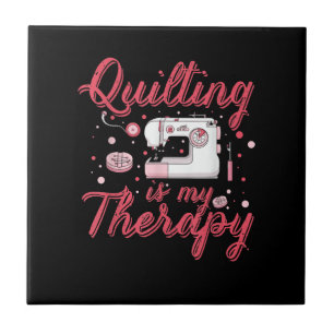 Quilting is mijn therapie Verkiezing van geboort Tegeltje