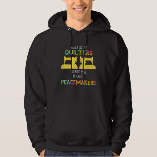 Quilting Peacemakers Naaimachine Quilt Gezegend Hoodie