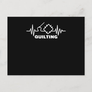 Quilting Pulse Premium Grappige quiltingliefhebb Briefkaart