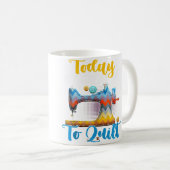 Quilting Quilt Sewing Machine Funny Sew Sewer Quil Koffiemok (Voorkant rechts)