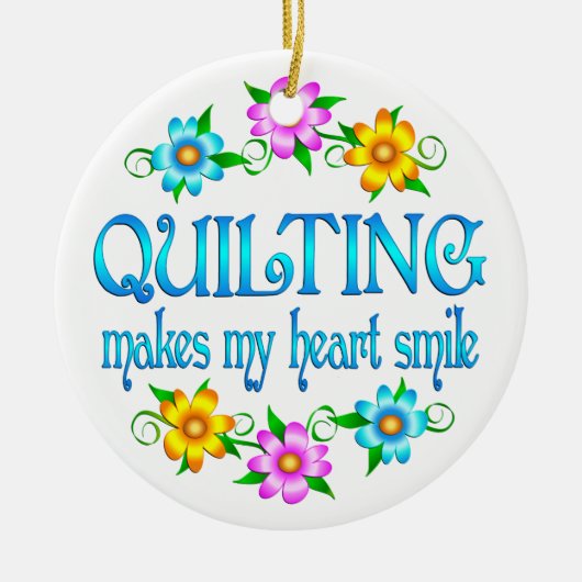 Quilting Smile Keramisch Ornament (Voorkant)