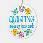 Quilting Smile Keramisch Ornament (Links)