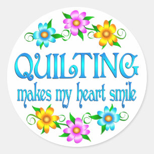Quilting Smile Ronde Sticker