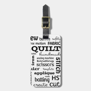 Quilting Subway Art Bagagelabel