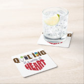 Quilting Vierkante Kartonnen Onderzetter (Insitu)