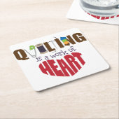 Quilting Vierkante Kartonnen Onderzetter (Schuin)