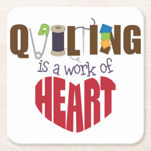 Quilting Vierkante Kartonnen Onderzetter