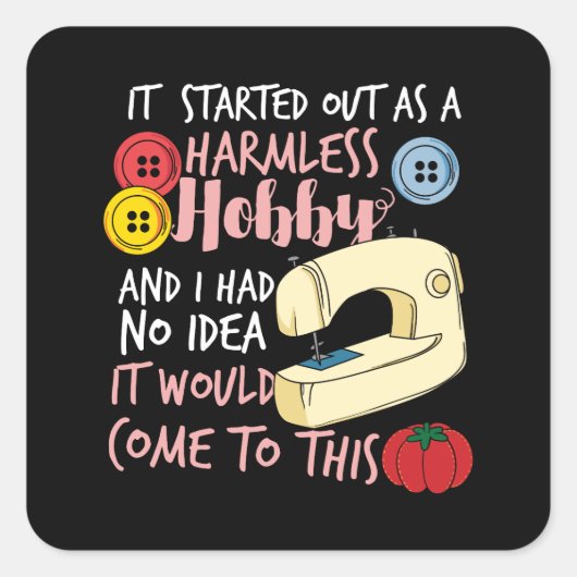 Quilting Vierkante Sticker (Voorkant)