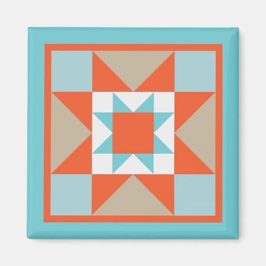 Quiltmagneet - Martha Washington Star Magneet (Voorkant)
