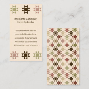 Quiltmaker, Quilten Business Amish Quilt Visitekaartje