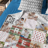 Quiltpatroon Foto College Retro Patchwork Effect Fleece Deken