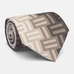 Quiltpatroon in warme neutrale tinten stropdas