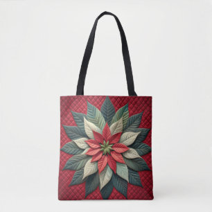 Quiltpatroon Poinsettia rood Draagtas