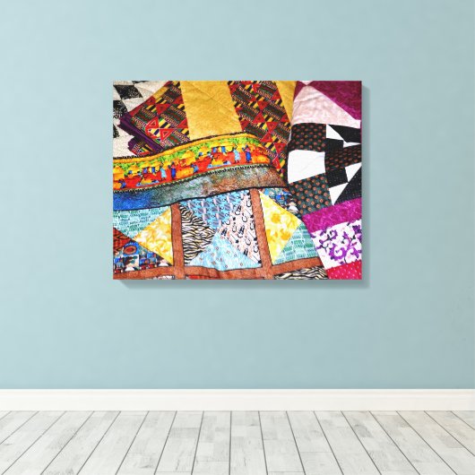 Quilts en Quilten Canvas Afdruk (Insitu (Houten vloer))