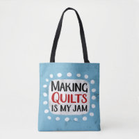 Quilts maken is mijn jam Canvas tas