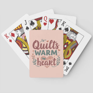 "Quilts Verwarm Het Hart" Gezellige Quilt Cottagec Pokerkaarten