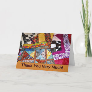 Quilts voor klantwaardering bedankkaart