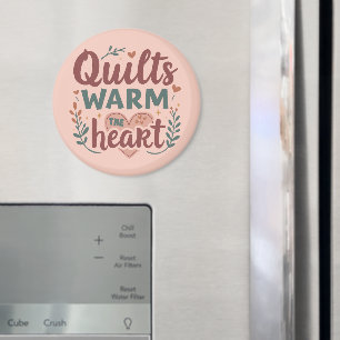 "Quilts Warm The Heart" Gezellige Quilt Cottagecor Magneet