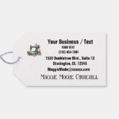 Quiltzakelijke kaart cadeaulabel (Achterkant Horizontaal)