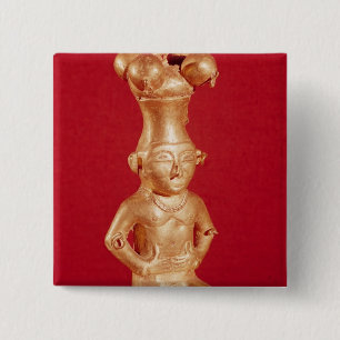 Quimbaya-container in de vorm vierkante button 5,1 cm