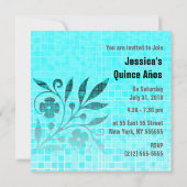 Quince Años Sweet Quinze Invitation Fleur Bleue (Dos)