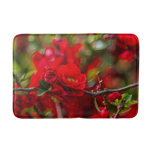Quince Branch Painterly Badmat (Voorkant)