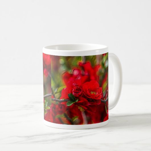 Quince Branch Painterly Coffee Mok (Voorkant rechts)
