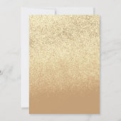 Quiñce Faux Glitter Sunflower Birthday Uitnodiging (Achterkant)