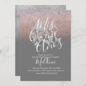 Quiñce Nepvlinders Zilver Verjaardag Kaart (Voorkant / Achterkant)