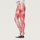 Quince Spring Blossom Flower Art Leggings (Links)