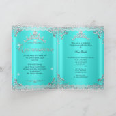 Quinceanera 15 Blauwgroen Blue Silver Tiara Eiffel (Binnen)