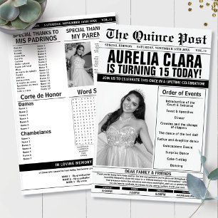Quinceañera 15 Krantenprogramma Orde van Evenement
