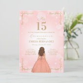 Quinceanera 15e anniversaire Invitation (Debout devant)