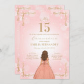 Quinceanera 15e anniversaire Invitation (Devant / Derrière)