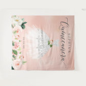 Quinceanera 15e verjaardag Decor Backdrop Wandkleed (Voorkant (horizontaal))