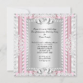 Quinceanera 15e verjaardag Pink Shoes Deco Kaart (Achterkant)