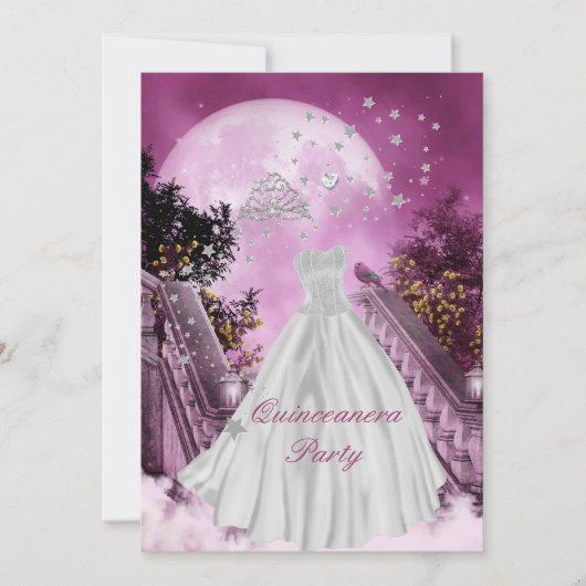 Quinceanera 15e verjaardagsfeest kaart (Voorkant)