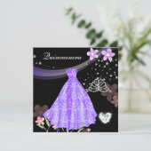Quinceanera 15e verjaardagsfeest kaart (Staand voorkant)
