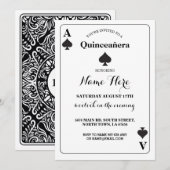 Quinceañera Ace Spades Jouer Carte Vegas Anniversa (Devant / Derrière)