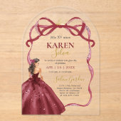 Quinceanera Acrylic Invitation (Recto)