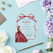 Quinceanera Acrylic Invitation (Insitu (Mariage))