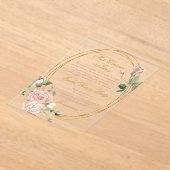 Quinceanera Acrylique invitation en espagnol (Poser)