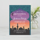 Quinceanera Arabian Nights Anniversaire Invitation (Debout devant)