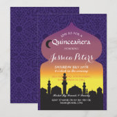Quinceañera Arabian Nights Anniversaire Invitation (Devant / Derrière)