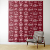 Quinceanera Backdrop Stap en Herhaal Wandkleed (In situ)