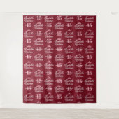 Quinceanera Backdrop Stap en Herhaal Wandkleed (Voorkant)