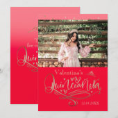 Quinceañera bedankt je kaart sjabloon (Voorkant / Achterkant)