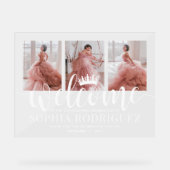 Quinceañera Bienvenue & Merci 3 Collage photo (Recto)